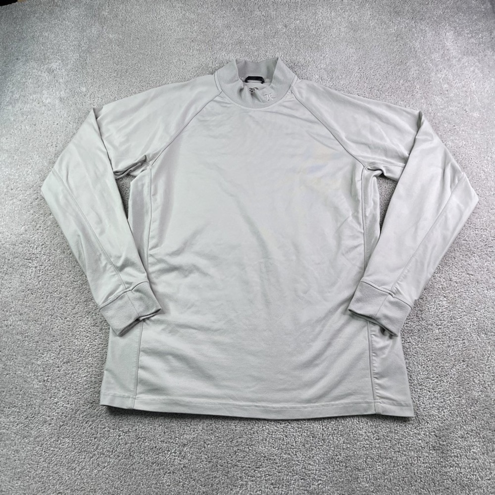 Zero Restriction Shirt Mens Large Gray Mock Neck Tour Series Golf Performance